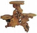 Handly Carved Fir  Root Wood  Flower Stand 3