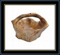 Wooden Fir Root Handly Carved Medium Root Basket