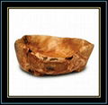 Wooden Fir Root Medium Flat Cut Bowls 1