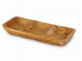 WoodenHandly Carved Fir  Root 3 Section Tray