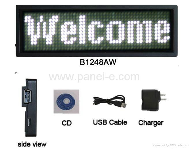 USB rechargeable led name tag messge badges mini displays  board 2