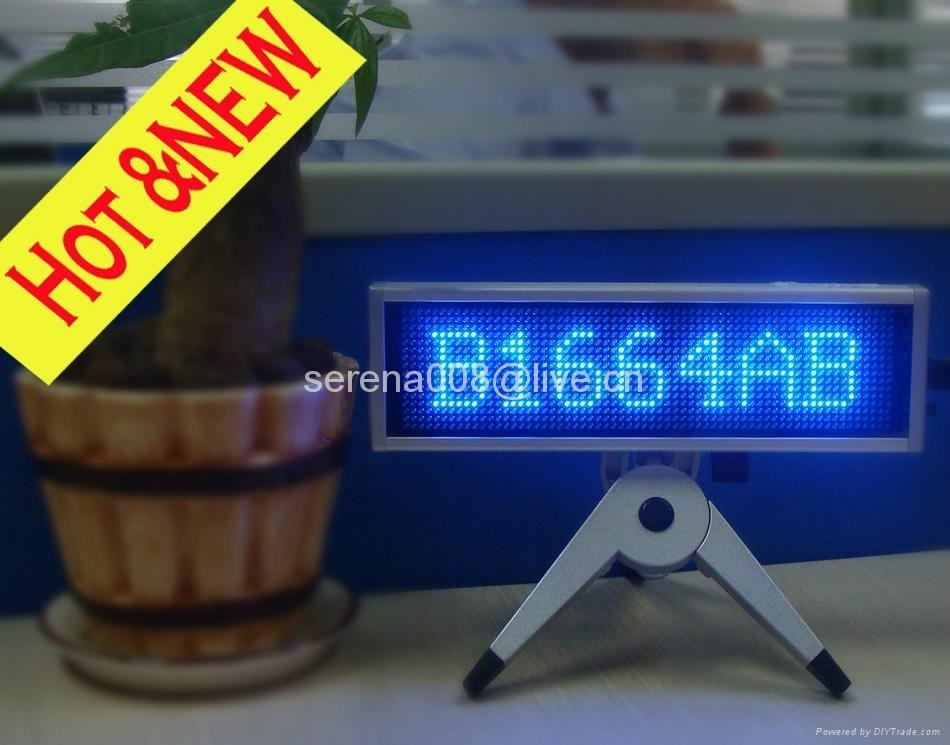Pink color tabletop LED moving sign display boards for exhibitions/ariport use 5