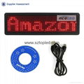 TOP quality Hebrew Arabic world language support  scrolling led  name badge 5