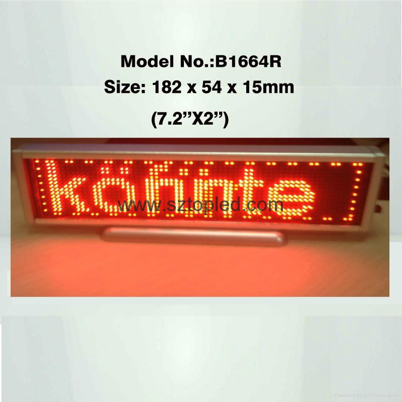 Pink color tabletop LED moving sign display boards for exhibitions/ariport use 2