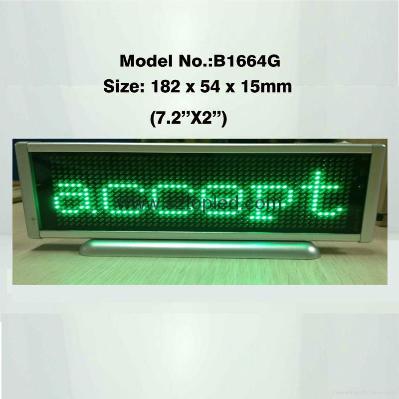 Pink color tabletop LED moving sign display boards for exhibitions/ariport use 3