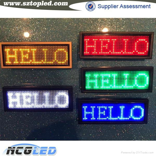  Russian support  LED name board /tag/card ,led scrolling message display
