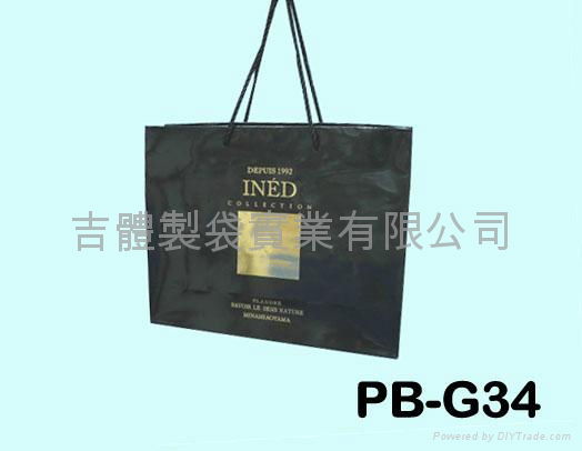 Art paper bag with LOGO hot-foiled