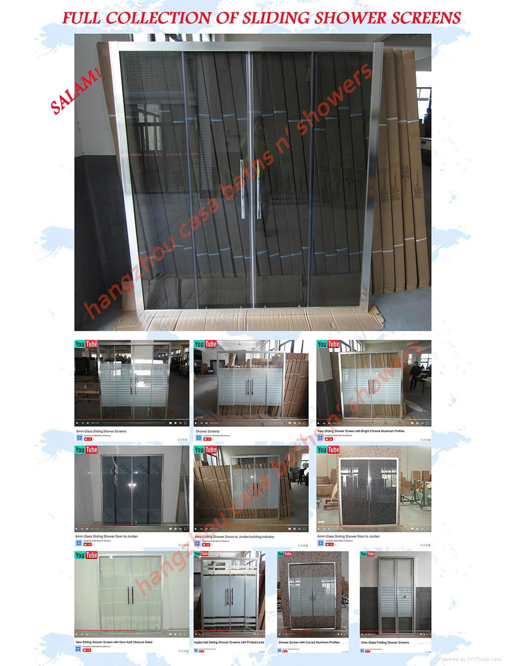 Amman Hot Selling Sliding Shower Glass 4