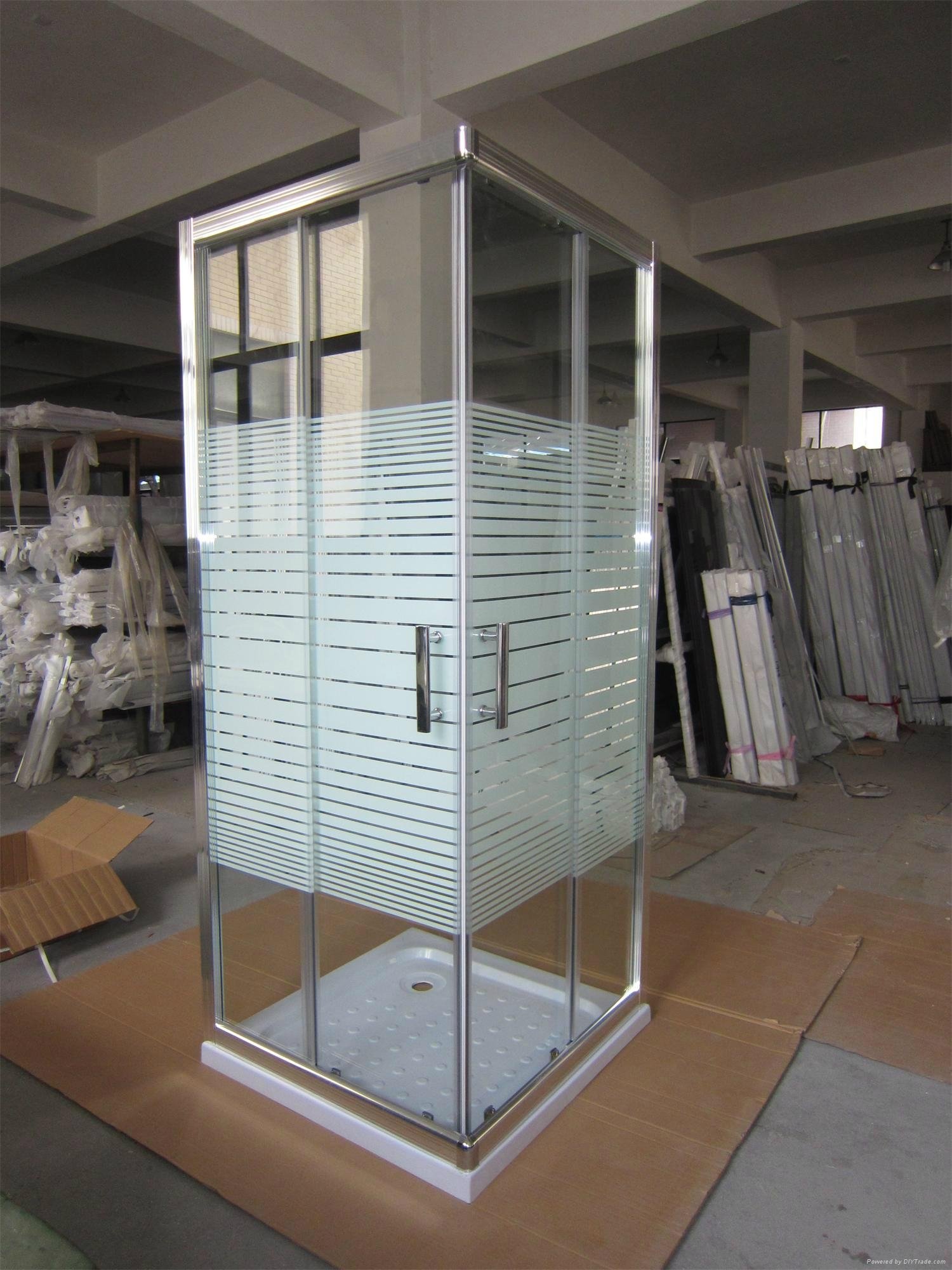 8mm Toughened Glass Shower Enclosure With Slimline Shower Tr 4