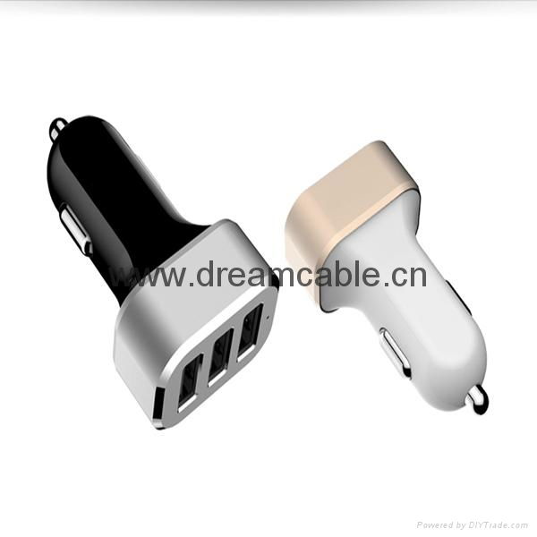 5V 7.2A 3 Ports USB Car Charger