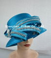 YRSM14115  satin ribbon hat 1