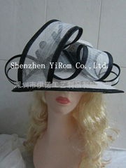 YRSM14082 Sinamay hat  cocktail hat race hat church hat derby hat