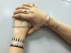 Temporary Metallic Gold Tattoo Stickers