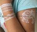 Temporary White Henna Body Art Tattoo Sticker 2