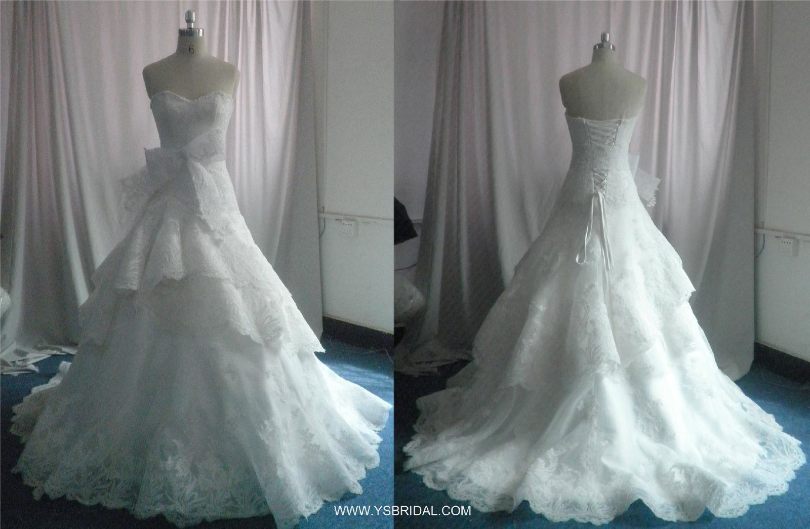 Wholesale top quality new style china custom made wedding dress for girls 2016  4