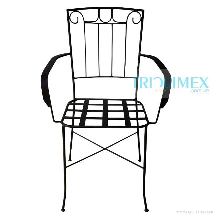 Wrought Iron Patio Dining Chair 2