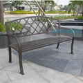 Wrought Iron Outdoor Bench