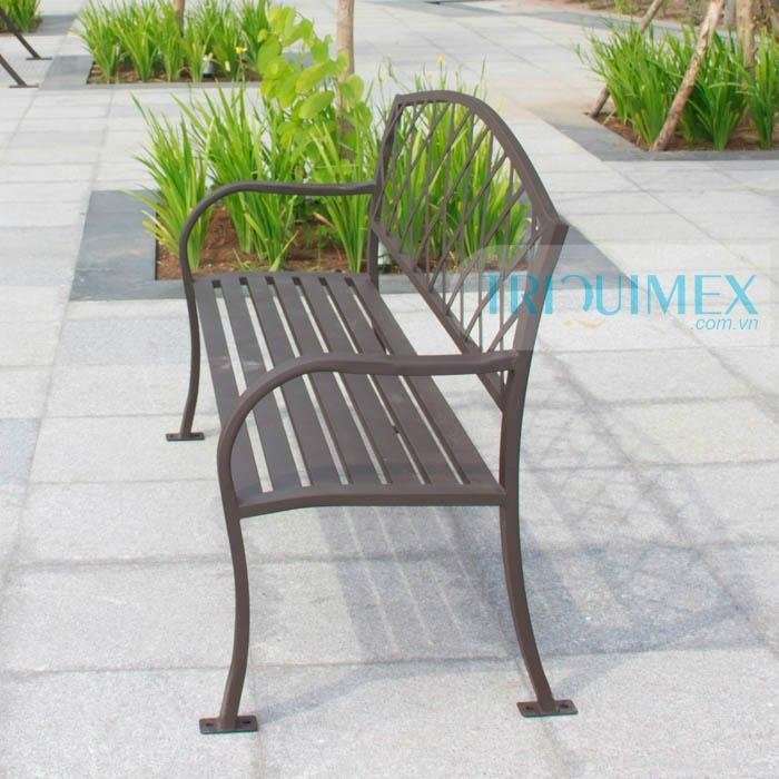 Wrought Iron Outdoor Bench 2
