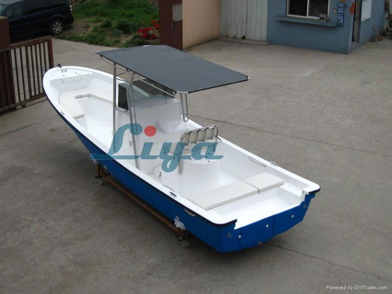 Liya 25feet 70-90hp fiberglass catamaran boat commercial fishing boat for sale 4