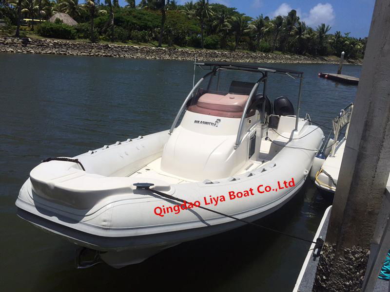 Liya 8.3m/27feet rigid inflatable boat with outboard motor 4