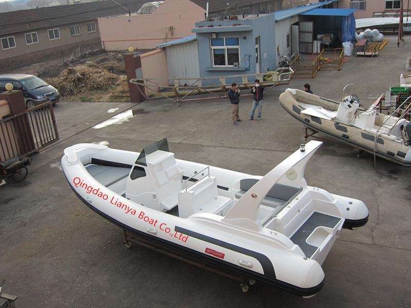 Liya 7.5m/24.6ft hypalon pvc inflatable boat 2