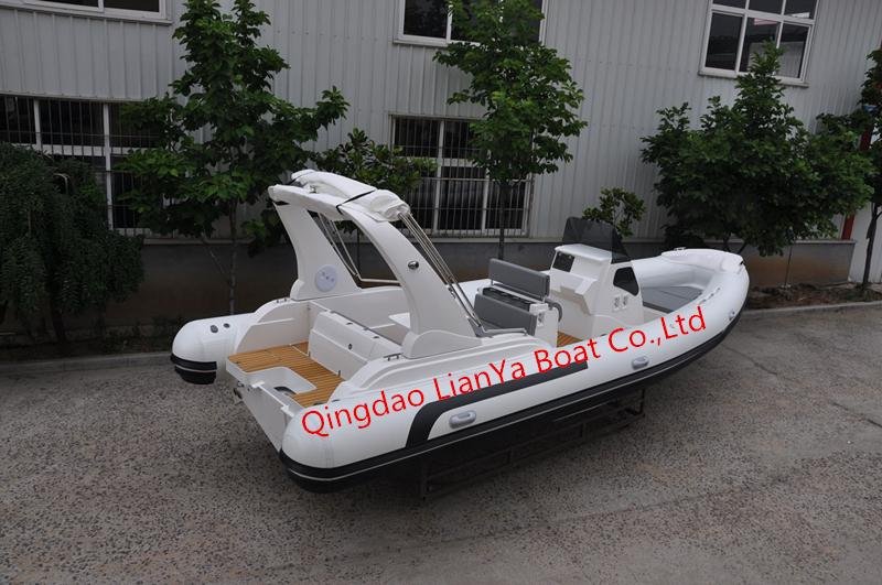 Liya 7.5m/24.6ft hypalon pvc inflatable boat 3