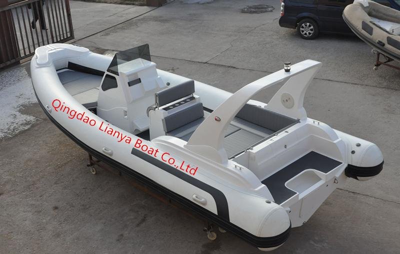 Liya 7.5m/24.6ft hypalon pvc inflatable boat 4