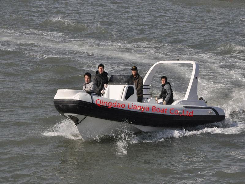 Liya 7.5m/24.6ft hypalon pvc inflatable boat 5