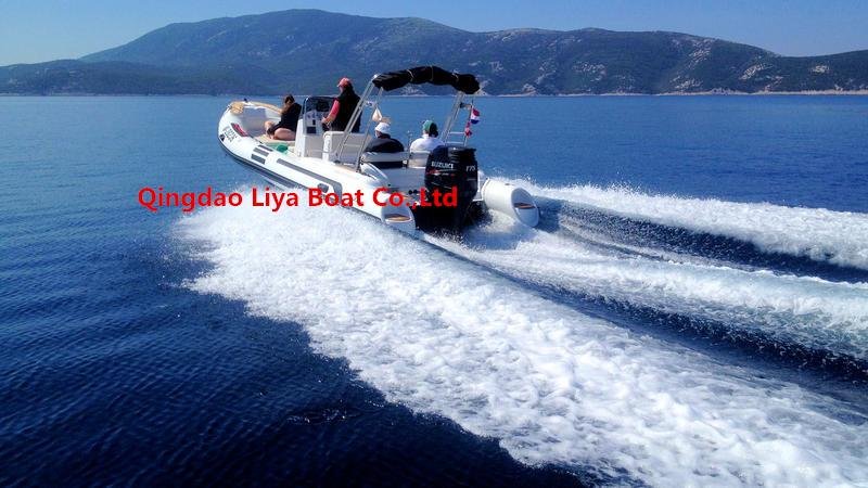 Liya 6.6m pvc rigid inflatable boat with engine 2