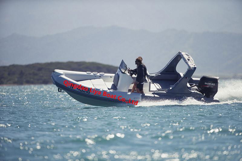 Liya 6.6m pvc rigid inflatable boat with engine 4