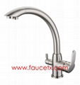 Rolya Tri Flow Kitchen Faucets Painted Black 3 Way Water Filter Tap