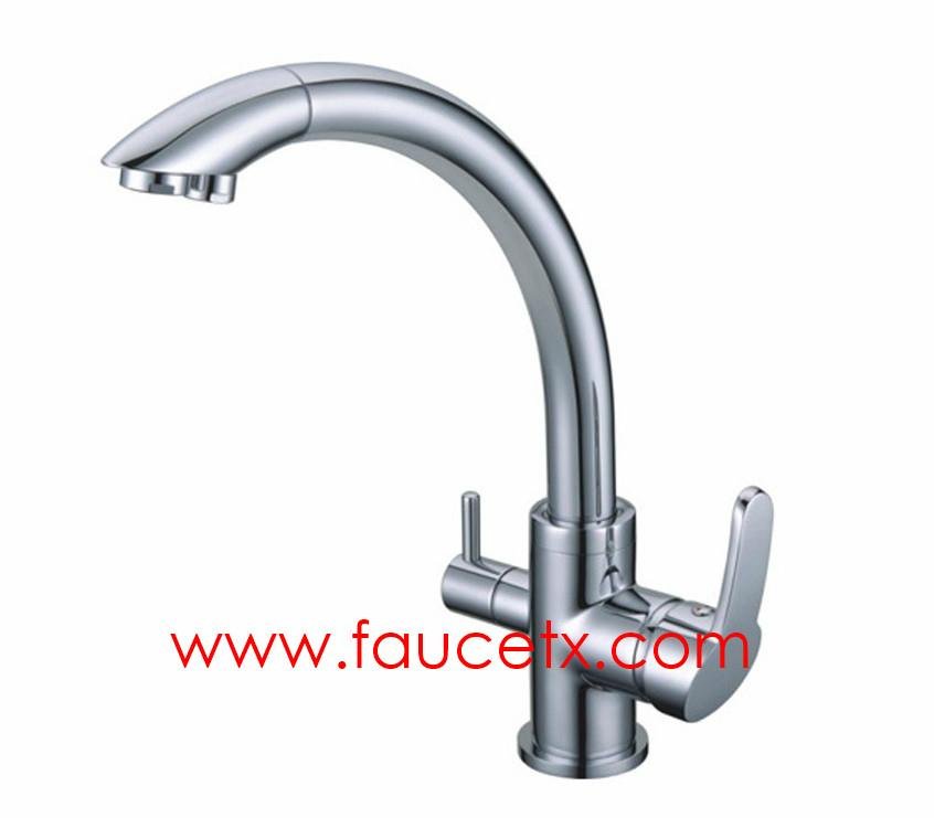 Rolya Tri Flow Kitchen Faucets Painted Black 3 Way Water Filter Tap 4