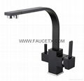 Rolya Matte Black Kitchen Faucet Granite Sink Mixer 3 way Water Filter Tap 1