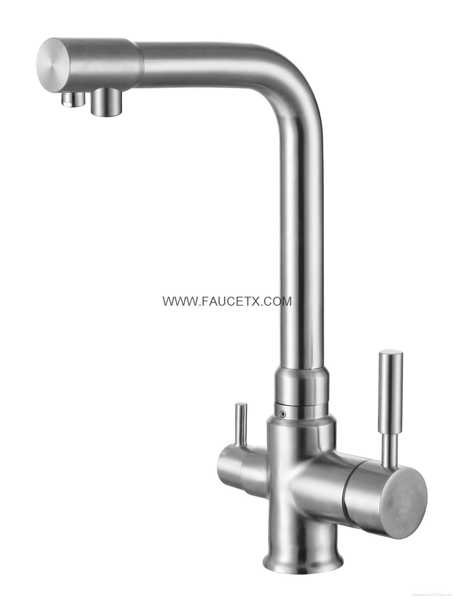 304 Stainless Steel 3 Way Water Filter Taps