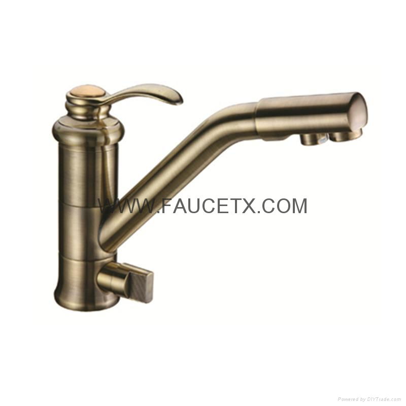 Rolya Osmosis Reverse Bronze 3 Way Water Filter Taps Kitchen Faucet 3