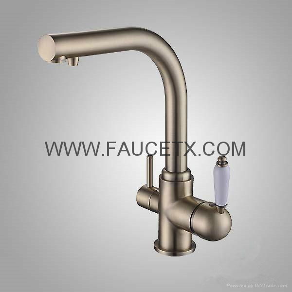 Rolya Osmosis Reverse Bronze 3 Way Water Filter Taps Kitchen Faucet 2