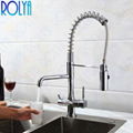 Rolya New Tri Flow 3 Way Kitchen Faucet Swivel with pullout sprayer 1