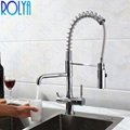 Rolya New Tri Flow 3 Way Kitchen Faucet Swivel with pullout sprayer