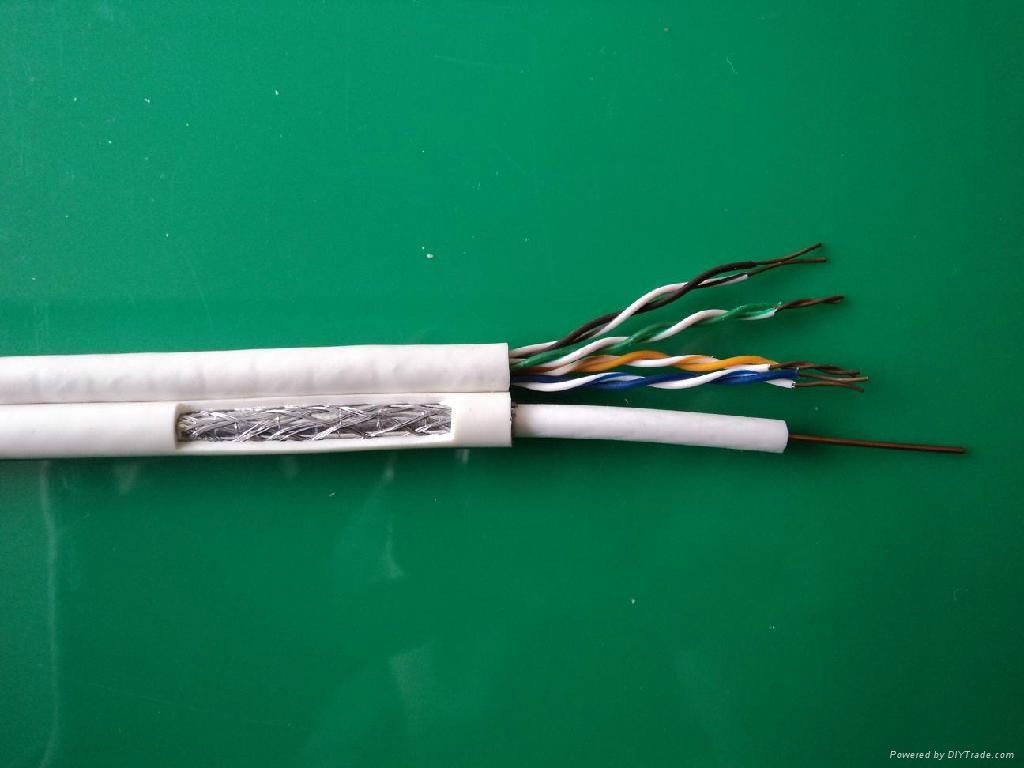 Cat5e + RG59 siamess coaxial cable