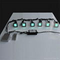 Colorful RGB Outdoor Square LED Stair Lighting with Stainless Steel Cover DC12V