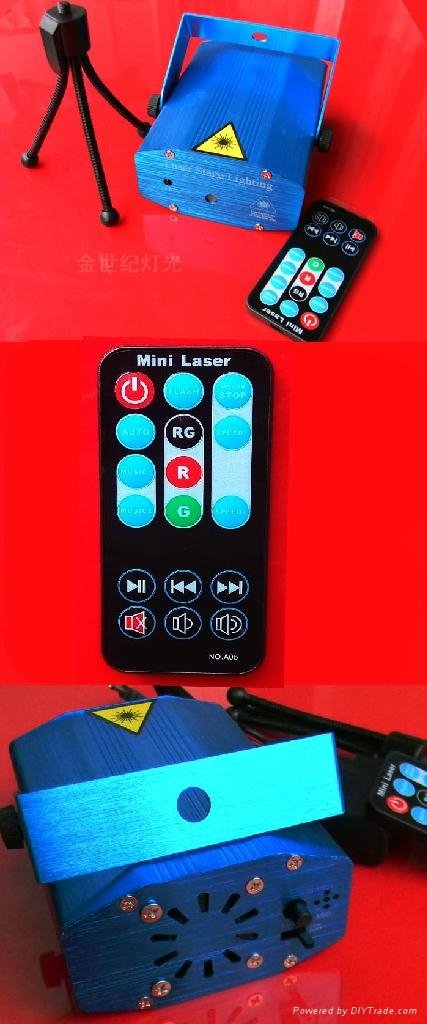 Music Activated Remote Control Mini Laser 6 Patterns Party Light RS096E 2
