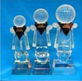 Crystal glass trophy, crystal crafts