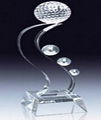 Crystal trophy, crystal awards, crystal crafts