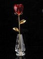 水晶玫瑰花,水晶植物,情人節禮品