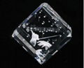 3D laser engraving crystal crafts,crystal awards,Crystal Cube 3