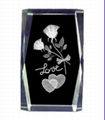 3D laser engraving crystal crafts,crystal awards,Crystal Cube 1