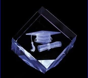 3D laser engraving crystal crafts,crystal awards,Crystal Cube 2