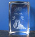 3D laser engraving crystal crafts,crystal awards,Crystal Cube