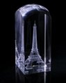 3D激光内雕水晶工艺品,水晶奖牌,水晶方体
