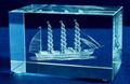 3D laser engraving crystal crafts,crystal awards,Crystal Cube